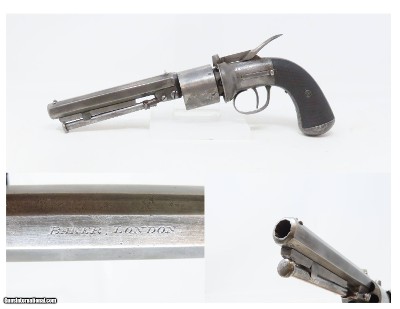 SCARCE Antique ENGRAVED T.K. BAKER Transitional .44 PERCUSSION Revolver
Unique Early Single Barrel English Revolver!