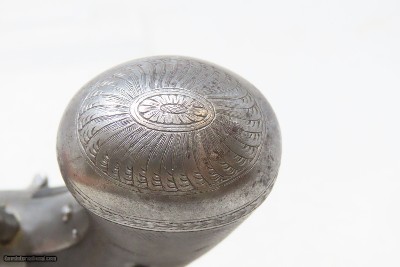 SCARCE Antique ENGRAVED T.K. BAKER Transitional .44 PERCUSSION RevolverUnique Early Single Barrel English Revolver! - Image 13 of 20