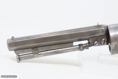 SCARCE Antique ENGRAVED T.K. BAKER Transitional .44 PERCUSSION RevolverUnique Early Single Barrel English Revolver! - Image 5 of 20