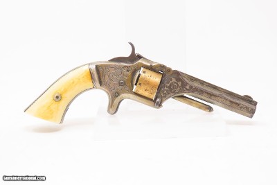 CASED & ENGRAVED Antique Civil War SMITH & WESSON No. 1 2nd Issue REVOLVERGOLD AND SILVER PLATED - Image 18 of 21
