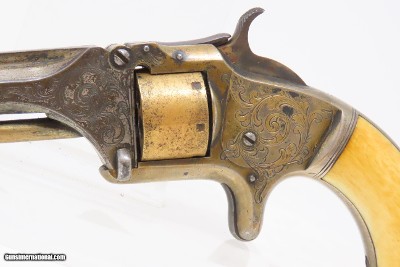CASED & ENGRAVED Antique Civil War SMITH & WESSON No. 1 2nd Issue REVOLVERGOLD AND SILVER PLATED - Image 8 of 21