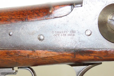 Antique SHARPS New Model 1859 16 GAUGE Shotgun Conversion Carbine DFC Classic Civil War/Old West Saddle Ring Carbine - Image 6 of 17