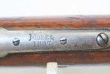 c1898 Antique Model 1897 MARLIN Lever Action .22 S, L, LR Rifle TAKEDOWN Inscribed “FRED.BERRYHILL/KEOKUK, IA 1901 - 12 of 22