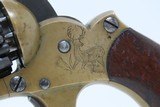 CASED Rare NEW HAVEN ARMS WALCH 10-Shot SUPERPOSED LOAD Percussion Revolver Antique Early 1860s BRASS FRAME w/ACCESSORIES - 8 of 23