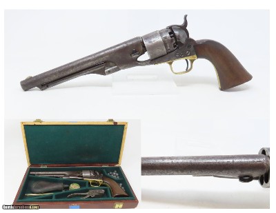 c1861 mfr. 4-SCREW Antique COLT Model 1860 .44 ARMY CIVIL WAR WILD WEST Revolver Used BEYOND the Civil War w/ACCESSORIES