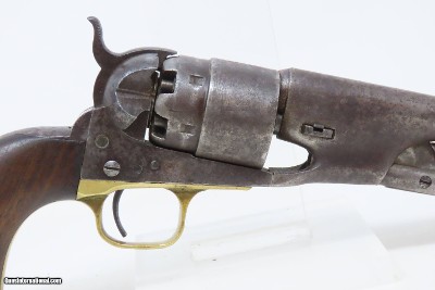 c1861 mfr. 4-SCREW Antique COLT Model 1860 .44 ARMY CIVIL WAR WILD WEST Revolver Used BEYOND the Civil War w/ACCESSORIES - Image 21 of 22
