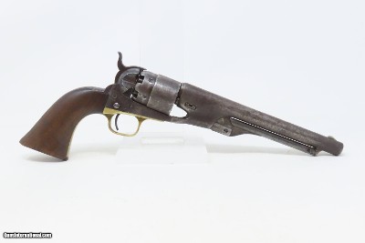 c1861 mfr. 4-SCREW Antique COLT Model 1860 .44 ARMY CIVIL WAR WILD WEST Revolver Used BEYOND the Civil War w/ACCESSORIES - Image 19 of 22