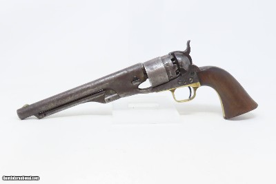 c1861 mfr. 4-SCREW Antique COLT Model 1860 .44 ARMY CIVIL WAR WILD WEST Revolver Used BEYOND the Civil War w/ACCESSORIES - Image 5 of 22