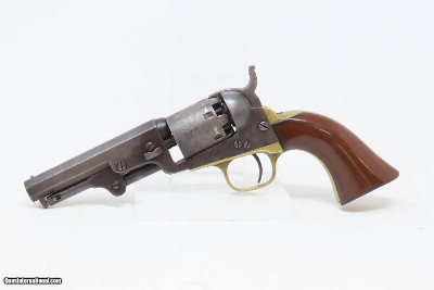 CASED COLT Antique CIVIL WAR .31 Percussion M1849 POCKET Revolver FRONTIERWith Stagecoach Robbery Cylinder Scene - Image 6 of 25