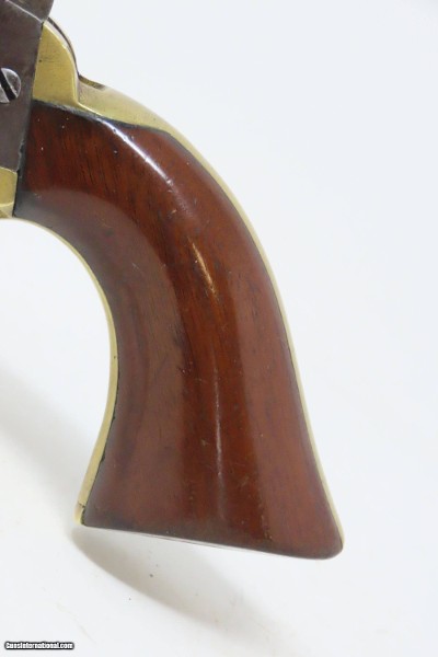 CASED COLT Antique CIVIL WAR .31 Percussion M1849 POCKET Revolver FRONTIERWith Stagecoach Robbery Cylinder Scene - Image 7 of 25