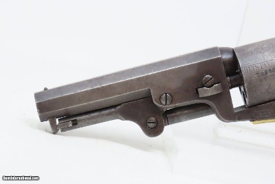CASED COLT Antique CIVIL WAR .31 Percussion M1849 POCKET Revolver FRONTIERWith Stagecoach Robbery Cylinder Scene - Image 9 of 25