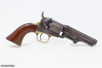 CASED COLT Antique CIVIL WAR .31 Percussion M1849 POCKET Revolver FRONTIERWith Stagecoach Robbery Cylinder Scene - Image 24 of 25