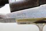 FINE Cased CIVIL WAR Era Antique COLT M1862 .36 Percussion POLICE Revolver
Mid-Civil War 1863 PRODUCTION with ACCESSORIES - 9 of 21