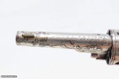 FACTORY ENGRAVED Antique COLT “Open Top” .22 RF POCKET Revolver PEARL GRIPColt’s Answer to Smith & Wesson’s No. 1 Revolver - Image 9 of 17
