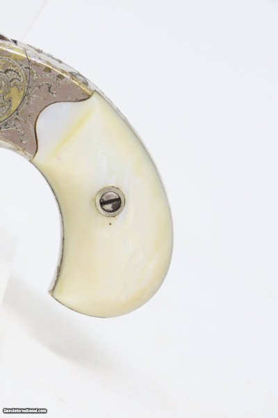 FACTORY ENGRAVED Antique COLT “Open Top” .22 RF POCKET Revolver PEARL GRIPColt’s Answer to Smith & Wesson’s No. 1 Revolver - Image 3 of 17
