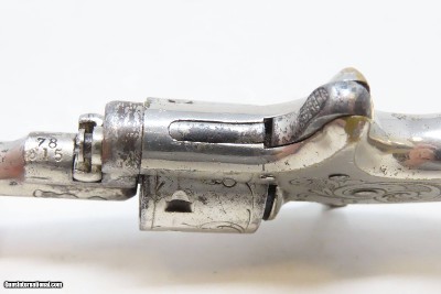 FACTORY ENGRAVED Antique COLT “Open Top” .22 RF POCKET Revolver PEARL GRIPColt’s Answer to Smith & Wesson’s No. 1 Revolver - Image 12 of 17