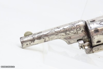 FACTORY ENGRAVED Antique COLT “Open Top” .22 RF POCKET Revolver PEARL GRIPColt’s Answer to Smith & Wesson’s No. 1 Revolver - Image 5 of 17