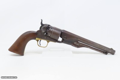 c1862 mfr. Antique U.S. COLT Model 1860 ARMY .44 cal CIVIL WAR WILD WEST MARTIALLY INSPECTED Revolver Used Beyond Civil War - Image 14 of 17