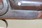 ENGLISH Antique J.H. CRANE Double Barrel 10 Gauge PERCUSSION HAMMER Shotgun Nicely Engraved LONDON Made Shotgun - 15 of 21