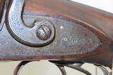 ENGLISH Antique J.H. CRANE Double Barrel 10 Gauge PERCUSSION HAMMER Shotgun Nicely Engraved LONDON Made Shotgun - 7 of 21