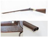 ENGLISH Antique J.H. CRANE Double Barrel 10 Gauge PERCUSSION HAMMER Shotgun Nicely Engraved LONDON Made Shotgun - 1 of 21