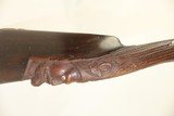 1700s Engraved Belgian FLINTLOCK Double Barrel Shotgun with Carved Stock ABSOLUTELY UNIQUE & EXQUISITE - 10 of 23