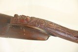 1700s Engraved Belgian FLINTLOCK Double Barrel Shotgun with Carved Stock ABSOLUTELY UNIQUE & EXQUISITE - 11 of 23