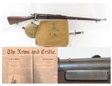 SPANISH-AMERICAN WAR Antique SPRINGFIELD Model 1896 KRAG-JORGENSEN .30 ARMY With Soldier Research and Accoutrements!