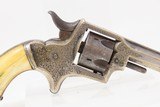 CASED ENGRAVED SILVER & IVORY English Antique BABY TRANTER .32 RF Revolver
1870s Birmingham Proofed - 20 of 21