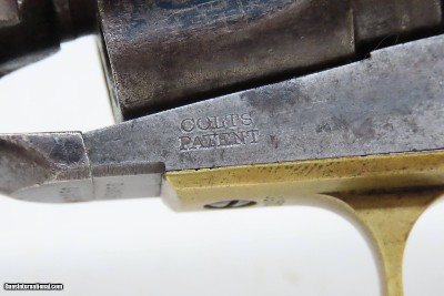 c1870 mfr. Antique COLT Model 1862 POLICE Revolver .36 Post-CIVIL WARSCALED DOWN Version of the COLT Model 1860 ARMY - Image 7 of 19