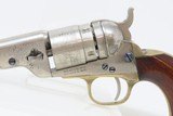 1873 mfr Antique COLT M1862 POCKET NAVY .38 Rimfire NICKEL Finish FIRE BLUE With Sharp STAGECOACH ROBBERY CYLINDER SCENE! - 4 of 20