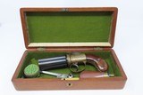 SANDERS SELFACTING PISTOL LEICESTER Antique English PEPPERBOX Revolver .36
BRITISH Double Action BAR HAMMER with ACCESSORIES - 2 of 21