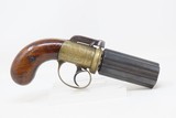 SANDERS SELFACTING PISTOL LEICESTER Antique English PEPPERBOX Revolver .36
BRITISH Double Action BAR HAMMER with ACCESSORIES - 18 of 21