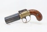 SANDERS SELFACTING PISTOL LEICESTER Antique English PEPPERBOX Revolver .36
BRITISH Double Action BAR HAMMER with ACCESSORIES - 5 of 21