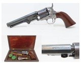 Pre-CIVIL WAR Cased Antique COLT Model 1849 POCKET w Robbery Cylinder Scene Inscribed to “JAs MERCER” on the Frame - 1 of 24