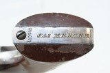 Pre-CIVIL WAR Cased Antique COLT Model 1849 POCKET w Robbery Cylinder Scene Inscribed to “JAs MERCER” on the Frame - 17 of 24