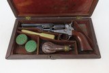 Pre-CIVIL WAR Cased Antique COLT Model 1849 POCKET w Robbery Cylinder Scene Inscribed to “JAs MERCER” on the Frame - 4 of 24