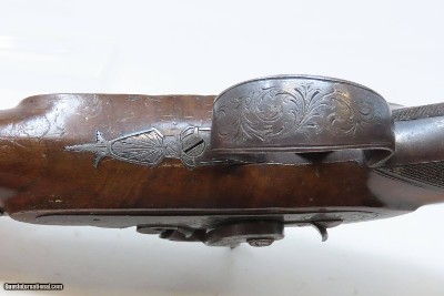 BRACE of Antique WOOD & SON Percussion DUELING PISTOLS .60 British DUELERSBeautiful MATCHED PAIR of ENGRAVED DUELERS - Image 15 of 25