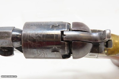 c1871 mfr. Antique COLT Model 1849 POCKET Revolver Cased .31 cal. WILD WEST With Stagecoach Robbery Cylinder Scene! - Image 12 of 24