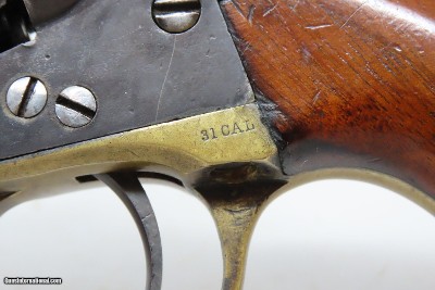 c1871 mfr. Antique COLT Model 1849 POCKET Revolver Cased .31 cal. WILD WEST With Stagecoach Robbery Cylinder Scene! - Image 9 of 24