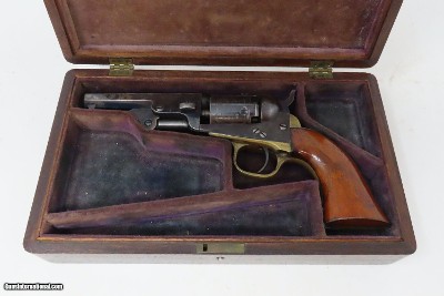 c1871 mfr. Antique COLT Model 1849 POCKET Revolver Cased .31 cal. WILD WEST With Stagecoach Robbery Cylinder Scene! - Image 3 of 24