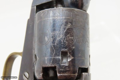 c1871 mfr. Antique COLT Model 1849 POCKET Revolver Cased .31 cal. WILD WEST With Stagecoach Robbery Cylinder Scene! - Image 13 of 24