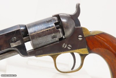 c1871 mfr. Antique COLT Model 1849 POCKET Revolver Cased .31 cal. WILD WEST With Stagecoach Robbery Cylinder Scene! - Image 7 of 24