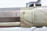 CASED BRACE of ENGRAVED GERMAN SILVER PISTOLS by BOLTON British .45 Antique Mid-19th Century Gentleman’s Sidearms Dueling - 17 of 25