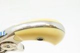 Antique COLT NEW LINE .22 RF 7-Shot Pocket Revolver ANTIQUE IVORY GRIPSSELF DEFENSE Revolver with NICKEL Plating - 7 of 18