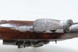 ENGRAVED BRACE of STEPHENS FLINTLOCK Pistols DUELING OFFICER LONDON Antique Gold, Silver, Platinum Large Bore - 14 of 25