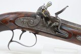 ENGRAVED BRACE of STEPHENS FLINTLOCK Pistols DUELING OFFICER LONDON Antique Gold, Silver, Platinum Large Bore - 5 of 25