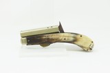 Scarce JAMES RODGERS “Self-Protector” Two Blade .32 Percussion KNIFE Pistol British .32 Caliber with HORN GRIP - 2 of 15