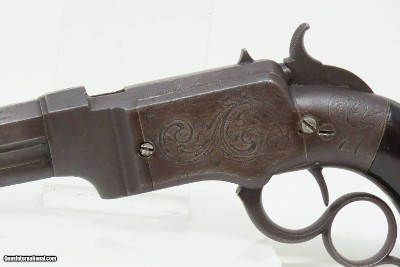 VERY RARE Antique FACTORY ENGRAVED Smith & Wesson PRE-VOLCANIC No. 1 Pistol Precursor to Henry & Winchester Made Circa 1854-55 - Image 4 of 19