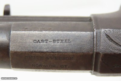 VERY RARE Antique FACTORY ENGRAVED Smith & Wesson PRE-VOLCANIC No. 1 Pistol Precursor to Henry & Winchester Made Circa 1854-55 - Image 8 of 19